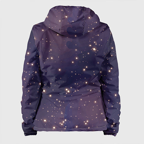 Женская куртка Звездное ночное небо Галактика Космос / 3D-Черный – фото 2