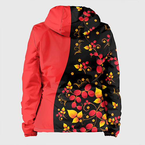 Женская куртка Хохлома Русская роспись / 3D-Черный – фото 2