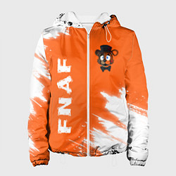 Куртка с капюшоном женская ФНАФ - ФРЕДДИ - Краска, цвет: 3D-белый