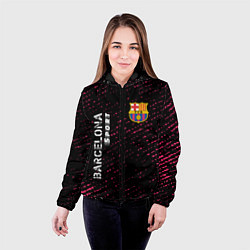 Куртка с капюшоном женская БАРСЕЛОНА Barcelona Sport - Потертости, цвет: 3D-черный — фото 2