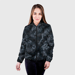 Куртка с капюшоном женская Камуфляж Паук Ночь, цвет: 3D-черный — фото 2