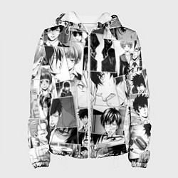 Куртка с капюшоном женская Psycho Pass pattern, цвет: 3D-белый