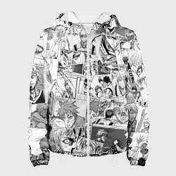 Куртка с капюшоном женская Kuroko no Basket pattern, цвет: 3D-белый