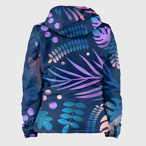 Женская куртка Ветки и листья / 3D-Белый – фото 2