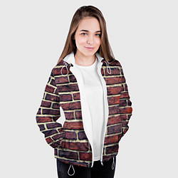 Куртка с капюшоном женская Brick Wall, цвет: 3D-белый — фото 2