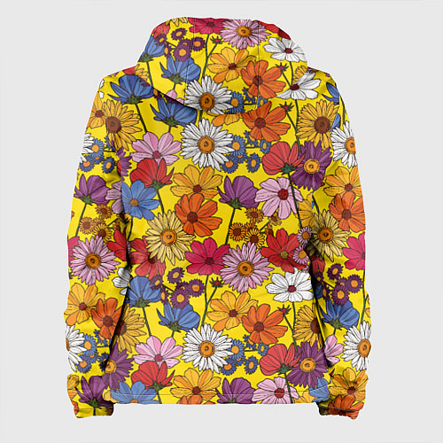Женская куртка Цветочки-лютики на желтом фоне / 3D-Черный – фото 2