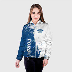 Куртка с капюшоном женская Ford Форд два цвета, цвет: 3D-белый — фото 2