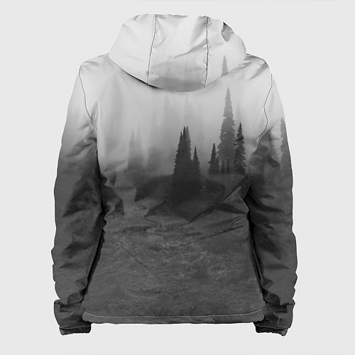 Женская куртка Туманный лес - туман / 3D-Белый – фото 2