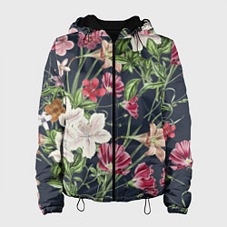 Женская куртка Цветы Розовые