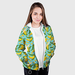 Куртка с капюшоном женская Banana pattern Summer Fashion 2022, цвет: 3D-белый — фото 2