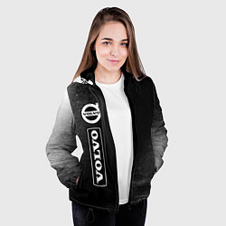 Куртка с капюшоном женская VOLVO Графика Вертикально, цвет: 3D-черный — фото 2