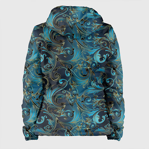 Женская куртка Blue Abstract Узоры / 3D-Белый – фото 2