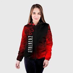 Куртка с капюшоном женская СТАЛКЕР 2 Абстракция По вертикали, цвет: 3D-черный — фото 2