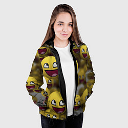 Куртка с капюшоном женская Смаил - 3d, цвет: 3D-черный — фото 2