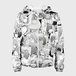Куртка с капюшоном женская О моём происхождении в слизь pattern, цвет: 3D-белый