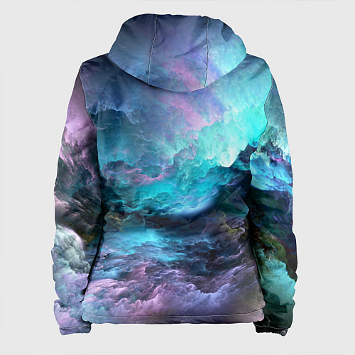 Женская куртка Разноцветные тучи / 3D-Белый – фото 2