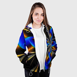 Куртка с капюшоном женская Neon vanguard pattern Fashion 2023, цвет: 3D-белый — фото 2