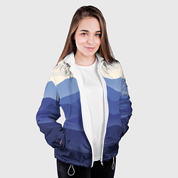 Куртка с капюшоном женская Нежность Природа, цвет: 3D-белый — фото 2