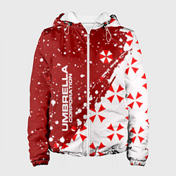 Куртка с капюшоном женская Resident Evil Umbrella Corporation паттерн, цвет: 3D-белый