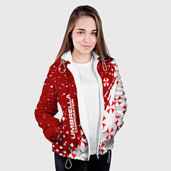 Куртка с капюшоном женская Resident Evil Umbrella Corporation паттерн, цвет: 3D-белый — фото 2