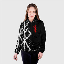 Куртка с капюшоном женская БЕРСЕРК - КЛЕЙМО ЖЕРТВЫ, цвет: 3D-черный — фото 2