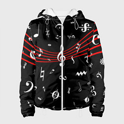 Женская куртка Нотные Знаки с Нотным Станом