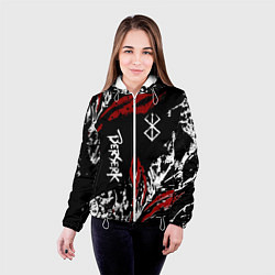 Куртка с капюшоном женская BERSERK BLACK MASK - БЕРСЕРК ЧЁРНАЯ МАСКА, цвет: 3D-белый — фото 2