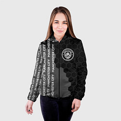 Куртка с капюшоном женская МАНЧЕСТЕР СИТИ Графика, цвет: 3D-черный — фото 2