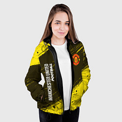 Куртка с капюшоном женская MANCHESTER UNITED Football - Краска, цвет: 3D-черный — фото 2