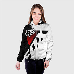 Куртка с капюшоном женская FOX RACING - ФОКС ЧЕРНЫЙ И БЕЛЫЙ, цвет: 3D-белый — фото 2