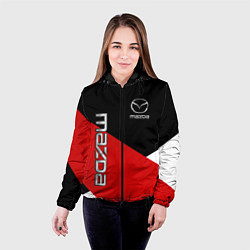 Куртка с капюшоном женская MAZDA МАЗДА ТРИ ЦВЕТА, цвет: 3D-черный — фото 2