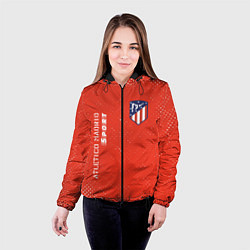 Куртка с капюшоном женская АТЛЕТИКО Atletico Madrid Sport Гранж, цвет: 3D-черный — фото 2