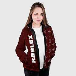 Куртка с капюшоном женская ROBLOX - Краска, цвет: 3D-черный — фото 2