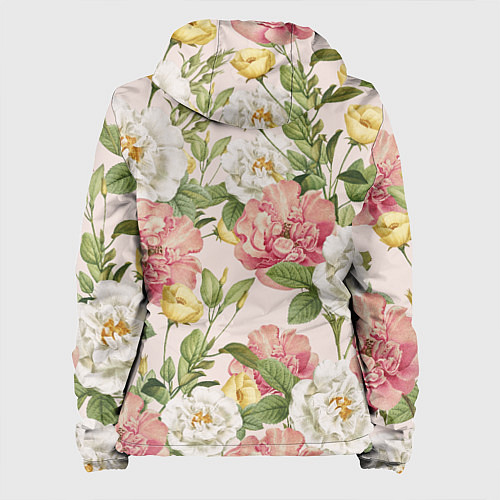 Женская куртка Цветы Английские Розы / 3D-Белый – фото 2