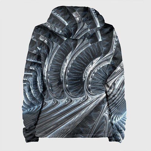 Женская куртка Фрактальный абстрактный паттерн Броня Fractal Abst / 3D-Белый – фото 2