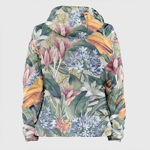 Женская куртка Цветы Лилии и Агапантус / 3D-Черный – фото 2