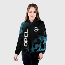 Куртка с капюшоном женская ОПЕЛЬ - Милитари, цвет: 3D-черный — фото 2