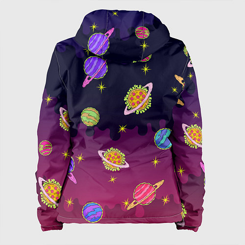 Женская куртка Pizza in Space / 3D-Белый – фото 2