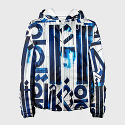 Куртка с капюшоном женская Ancient calligraphy, цвет: 3D-белый
