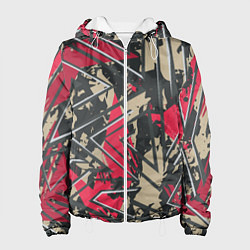 Куртка с капюшоном женская Камуфляжный паттерн, цвет: 3D-белый