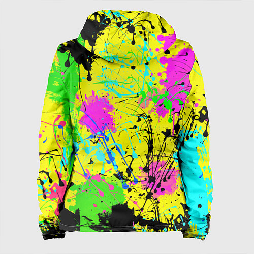 Женская куртка Абстрактная картина в разноцветный неоновых тонах / 3D-Белый – фото 2