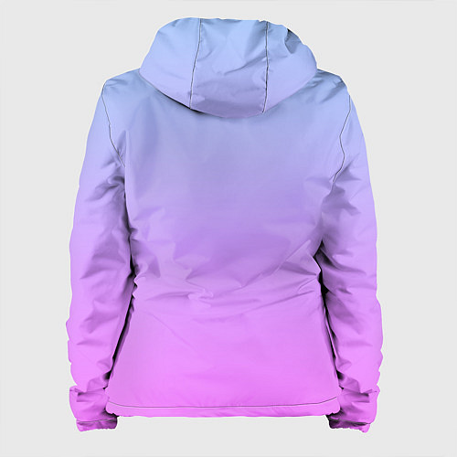 Женская куртка Голубо-розовый градиент / 3D-Белый – фото 2