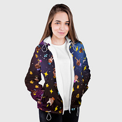 Куртка с капюшоном женская Смайлики-руки 3D Emoji Hands, цвет: 3D-белый — фото 2