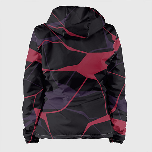 Женская куртка Розово-сиреневые линии / 3D-Белый – фото 2