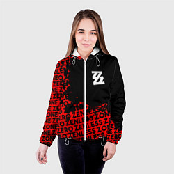 Куртка с капюшоном женская Zenless Zone Zero капля арт, цвет: 3D-белый — фото 2