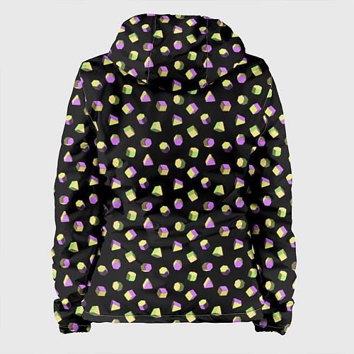 Женская куртка Объемные цветные геометрические фигуры / 3D-Черный – фото 2