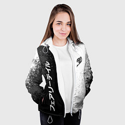 Куртка с капюшоном женская FAIRY TAIL BLACK AND WHITE LOGO, цвет: 3D-белый — фото 2
