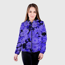 Куртка с капюшоном женская Хризантемы Сhrysanthemums, цвет: 3D-черный — фото 2