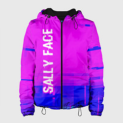 Куртка с капюшоном женская Sally Face Glitch Text Effect, цвет: 3D-черный