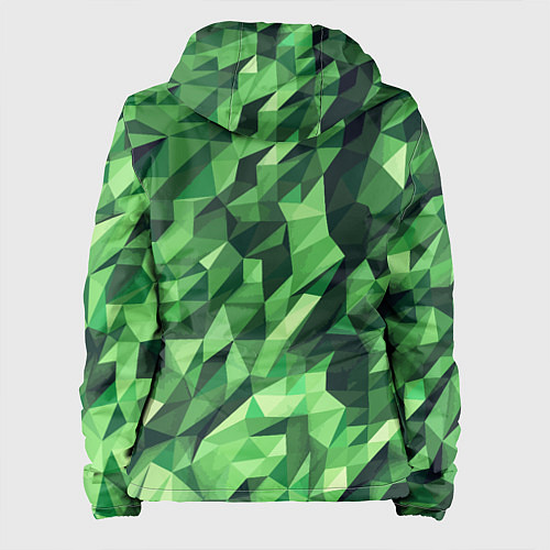 Женская куртка Объёмный полигональный камуфляж / 3D-Черный – фото 2